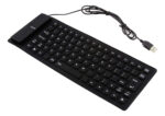 Teclado Goma Usb Flexible Impermeable Modelo Premium Negro Español
