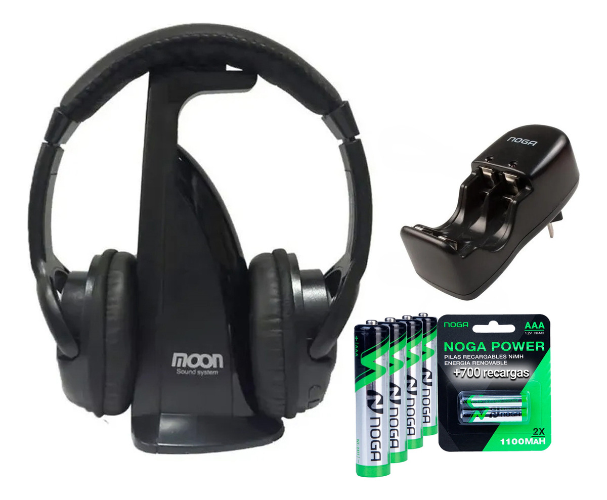 D_NQ_NP_892874-MLA93318904452_092025-F.jpg Auricular Inalambrico Mic Tv Dvd Pc Con Cargador Y Pilas Ultimo Modelo Negro - Image 1