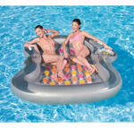 Colchoneta Inflable Doble Cama Posa Vaso Bestway + Parches - Image 4