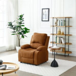 Sillon Poltrona Relax Reclinable Cine Premium 3 Posiciones Marrón Claro Liso - Image 7