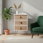 Cajonera Tramada Retro Mesa Vintage Diseño Total + Cajones