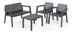 Set Juego Jardin Exterior Impermeable Keter Sillon + Sillas Negro - Image 4