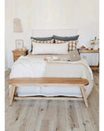 Pie De Cama Banco Madera Maciza De Alamo Premium - Image 6