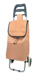 Changuito Bazar Wr30506 Metal Lino Plegable 97cm 2 Ruedas Natural