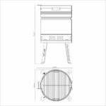 Parrilla Móvil Tramontina Tcp-400 40.9cm De Ancho 74.8cm De Alto 40.8cm De Profundidad Plateado - Image 4