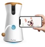 Camara Para Perros Wifi 1080p Nocturna Lanza Comida Altavoz Blanco