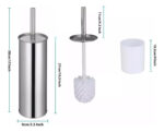 Cepillo Para Inodoro De Acero Inoxidable Con Cepillo Intercambiable - Image 4