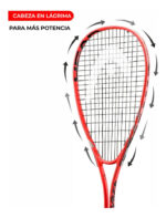 Raqueta De Squash Head Cyber Edge 2022 S - Olivos Tamaño Del Grip 4 1/4 Color Naranja - Image 5