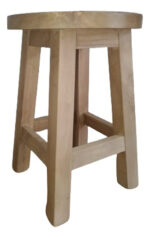 Banco De Madera Circular Bajo Reforzado Diseño Calidad - Image 2