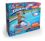 Moto De Agua Inflable Nerf Super Soaker Con Pistola De Agua Color Celeste Blanco - Image 2