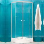 Cabina De Ducha Curva 200x80x80 Vidrio Templado 6mm Aluminio - Image 4