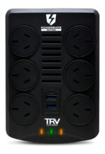 Estabilizador De Tension Trv Powersafe Usb 6tomas/usb/rj45 Color Negro