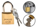 Candado De Seguridad Reforzado Con 2 Llaves Chico Premium Dorado - Image 2