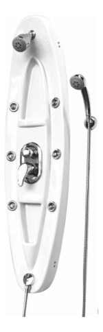 Columna De Ducha Blanca Panel Con Jets Y Duchador + Escocesa