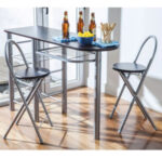 Desayunador 2 Taburete Mesa Set + Banqueta Silla Bar Ramos Laqueado Chocolate - Image 5