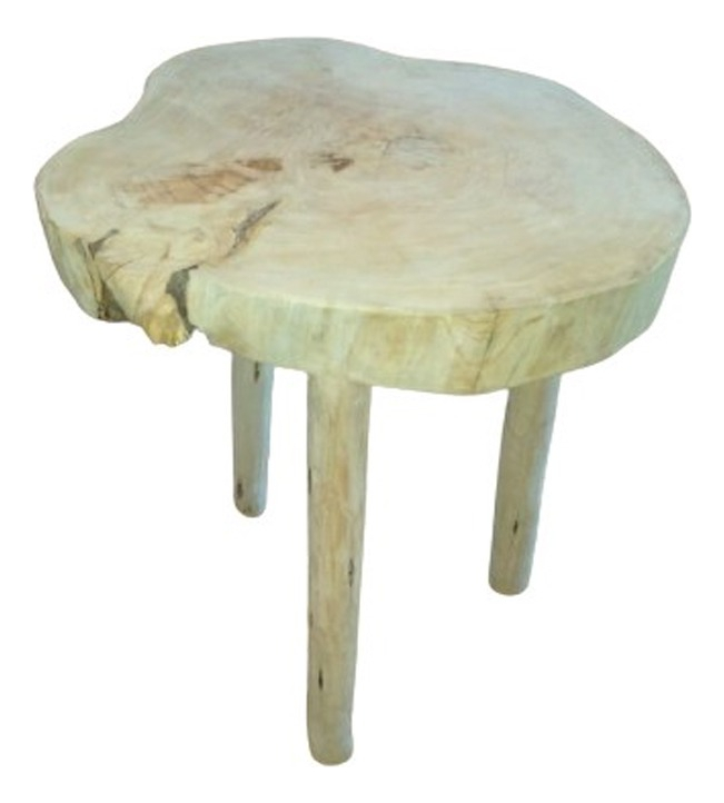 D_NQ_NP_916197-MLA74222422245_012024-F.jpg Mesa Rodaja Flor Madera Maciza De Cipres Calidad Premium Marrón Claro - Image 1