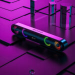 Parlante Barra Sonido Xinua Bluetooth Microfono Luz Rgb 10w Negro - Image 3