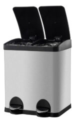 Cesto De Basura Doble Pedal 30l Acero Inoxidable Durable - Image 2