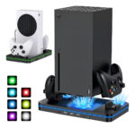 Base Cargadora Ventilada Dynacom Para Xbox Series X/s Con 2 Puertos Usb Y Baterías - Image 3