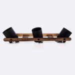 Lampara De Techo 3 Luces Estilo Nordico 60w Metal + Madera - Image 3