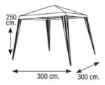 Gazebo 3x3 Blanco 100 % Impermeable Polietileno Ramos Mejia - Image 5