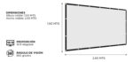 Pantalla Para Proyector 120 Pulgadas Portatil Premium Blanco - Image 3