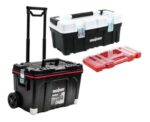 Caja Carro Herramientas Ubermann 25 Y 22 Ruedas Organizador Negro