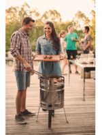 Parrilla A Carbon Tramontina Grill Acero Inox Tambor Ramos Plateado - Image 5