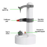 Pelador De Verduras Y Frutas Manzanas Hoja Acero Inoxidable Color Blanco - Image 3