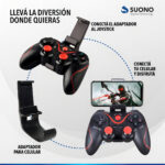 Joystick Suono Mando De Juego Gamepad Inalambrico Bt Wireles Color Negro - Image 6