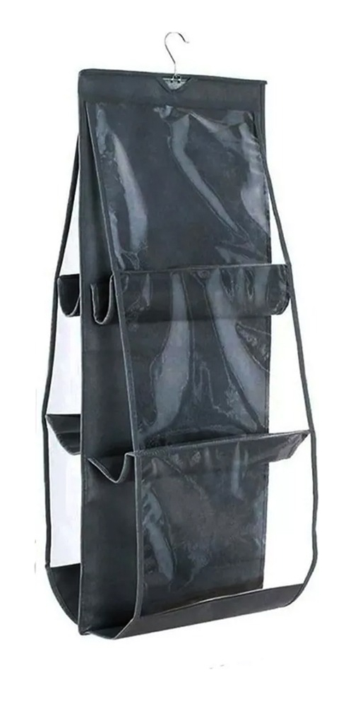 D_NQ_NP_928216-MLA71928512715_092023-F.jpg Organizador Valija O Placard Colgante + 3 Estantes Resistente Diseño Total Negro - Image 1