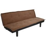 Sofa Futon Cama Chocolate Calidad Diseño Patas Madera Ramos Liso - Image 2