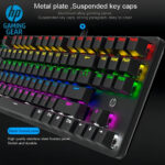 Teclado Hp Qwerty Hp Blue Español Color Negro Con Luz Rgb - Image 6