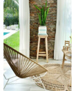 Taburete Banqueta Premium Bar Barra Ramos Mejia Ult Modelo Laqueado Marrón Claro - Image 4