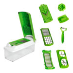 Mandolina One Step Cortador De Verduras Y Frutas 10 Piezas Verde