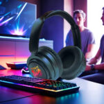 Auriculares Inalámbricos Gamer Dynacom Bluetooth Rgb Ps5 Xbox Pc Vincha Negro - Image 6