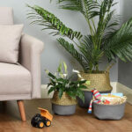 Set X2 Canastos Seagrass Tejido Organizador Maceta Premium - Image 4