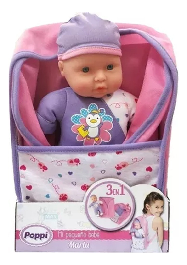 D_NQ_NP_942997-MLA75786882706_042024-F.jpg Cuna Portatil Cambiador Mochila Para Muñecas Ramos Mejia Rosa - Image 1