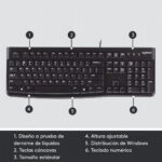 Teclado K120 Logitech Idioma Español España Negro - Image 2