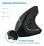 Mouse Vertical Kolke Kem-248 Inalambrico Bateria Recargable Usb Computadora Pc Notebook Negro - Image 6