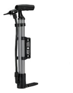 Inflador Manual Zhanma Bp32 Aluminio Plateado Con Sistema Push And Pull