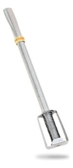 Bombilla Marwal Acero Inoxidable Doble Filtro Resorte 17cm Plateado