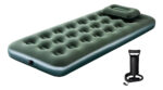 Colchón Inflable Klimber 1 Plaza Verde Con Almohada E Inflador Manual - Image 4