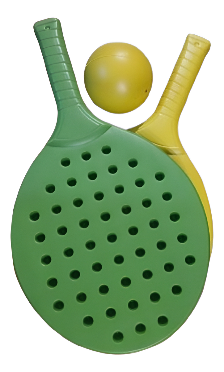 D_NQ_NP_954653-MLA96895536420_112025-F.jpg Set De Paletas Y Pelota De Playa Griyitoys Amarillo Verde - Image 1