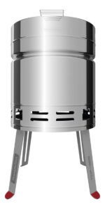 Parrilla Móvil Tramontina Tcp-400 40.9cm De Ancho 74.8cm De Alto 40.8cm De Profundidad Plateado