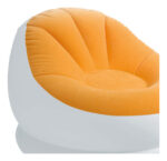 Sillon Inflable Puff Fiaca Intex Base Reforzada Ramos Naranja - Image 2