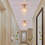 Lampara Luz Colgante Lagrimas Vidrio Dorado E27 60w Calidad - Image 3