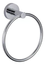 Set Accesorios Baño Zinc Cromado 3 Piezas Adhesivas Toallero Plateado - Image 3