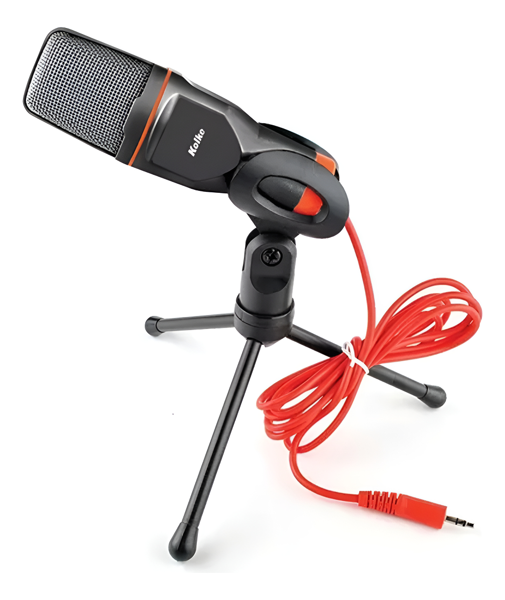 D_NQ_NP_964918-MLA89076619307_072025-F.jpg Microfono Profesional Kolke Omnidireccional Podcast Tripode Negro - Image 1