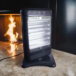 Estufa Calefactor Electrico Giratoria Infrarrojo Halogena Negro - Image 2